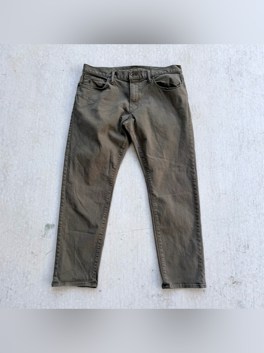 Todd Snyder Stretch 5 Pocket Chino Pants Men Size 34x30 Olive Green Straight Fit
